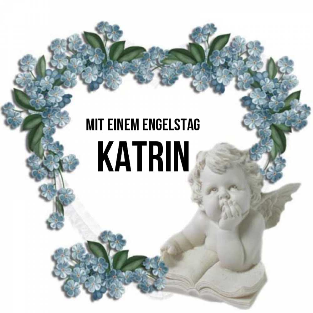 Картинка Mit einem Engelstag, Katrin