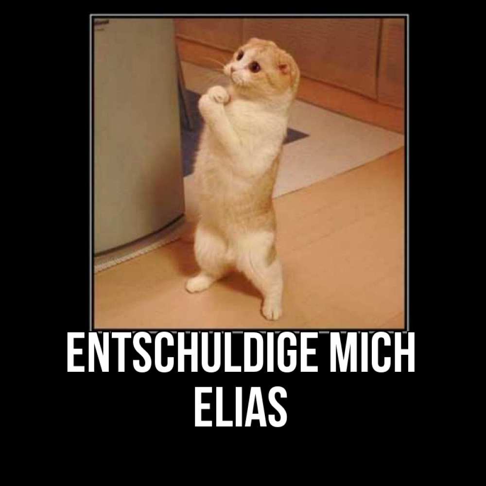 Открытка на каждый день с именем, Elias Entschuldige mich открытка с милым несчастным котиком просящим прощения Прикольная открытка с пожеланием онлайн скачать бесплатно 