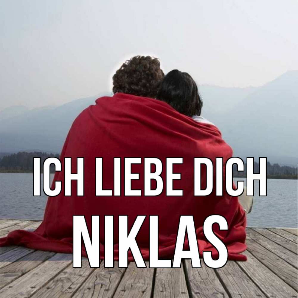 Открытка на каждый день с именем, Niklas Ich liebe dich плед Прикольная открытка с пожеланием онлайн скачать бесплатно 