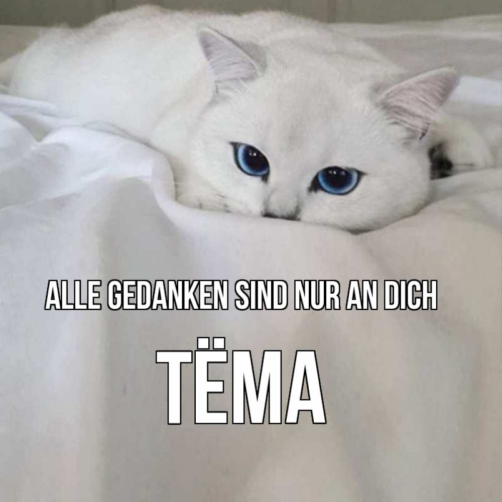 Открытка на каждый день с именем, Тёма Alle Gedanken sind nur an dich я очень по тебе скучаю и тоскую Прикольная открытка с пожеланием онлайн скачать бесплатно 
