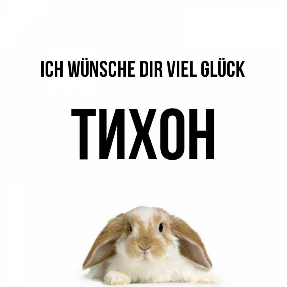 Открытка на каждый день с именем, Тихон Ich wünsche dir viel Glück открытки с произвольным текстом который можно вставить в открытку и создать ее самостоятельно бесплатно онлайн Прикольная открытка с пожеланием онлайн скачать бесплатно 