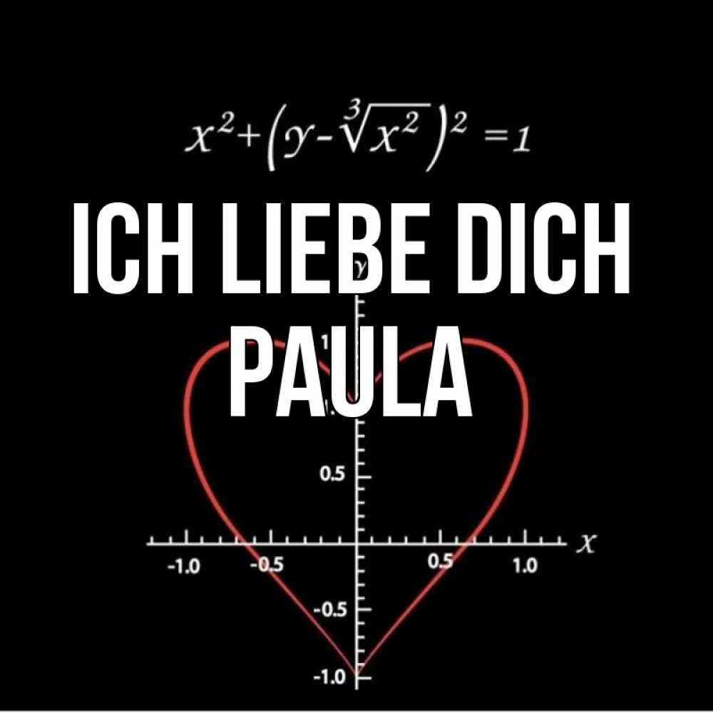 Открытка на каждый день с именем, Paula Ich liebe dich сердечная формула Прикольная открытка с пожеланием онлайн скачать бесплатно 