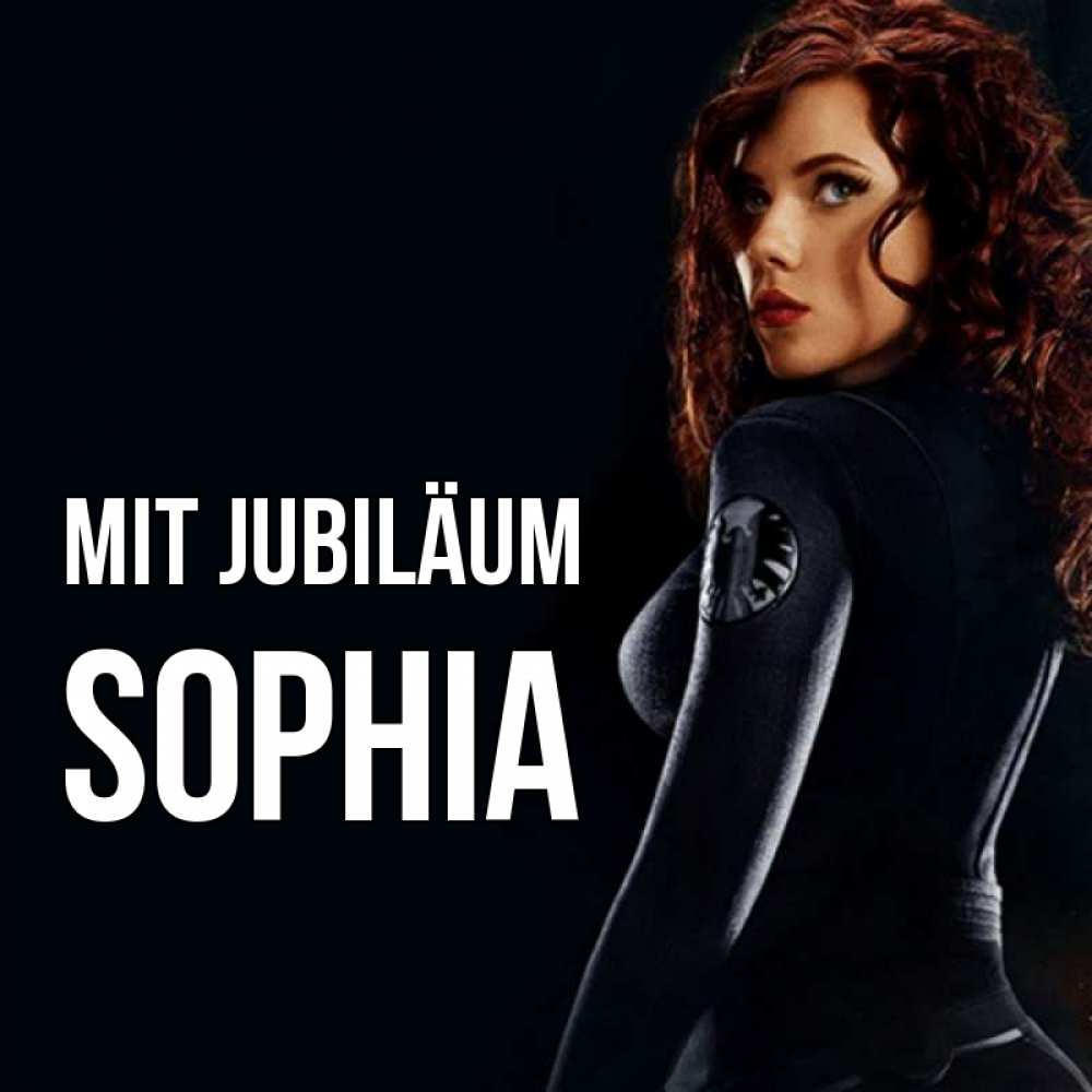 Открытка на каждый день с именем, Sophia Mit Jubiläum Марвел черная вдова Прикольная открытка с пожеланием онлайн скачать бесплатно 