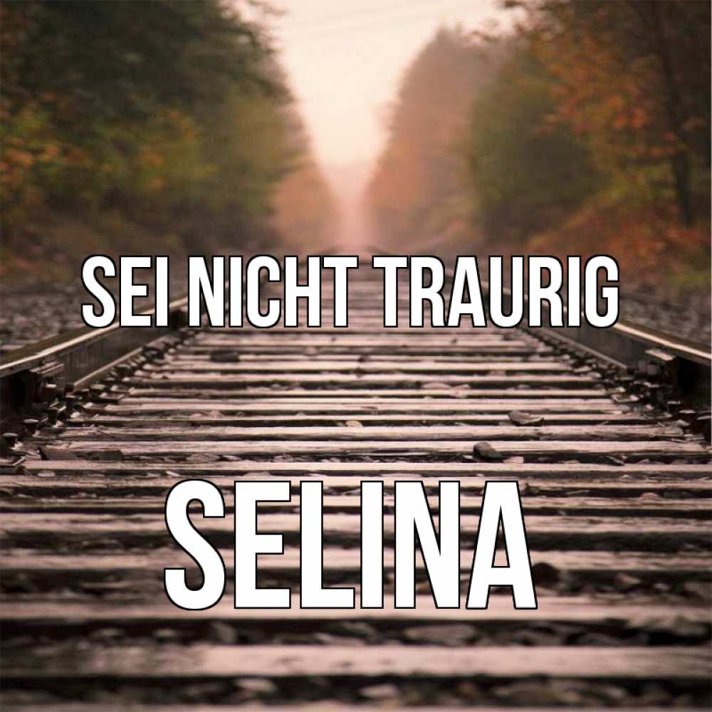 Открытка на каждый день с именем, Selina Sei nicht traurig лес и железная дорога Прикольная открытка с пожеланием онлайн скачать бесплатно 