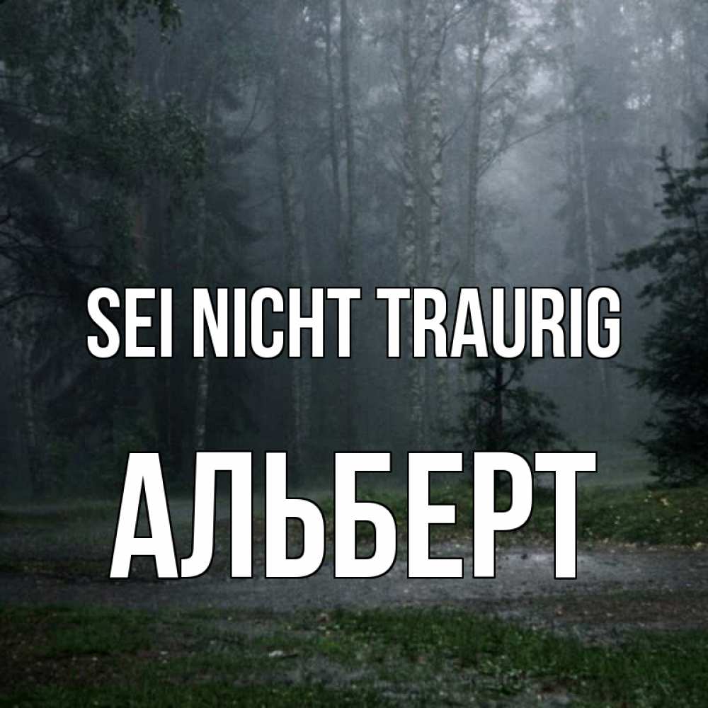 Открытка на каждый день с именем, Альберт Sei nicht traurig осень Прикольная открытка с пожеланием онлайн скачать бесплатно 