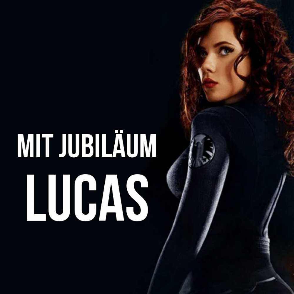 Открытка на каждый день с именем, Lucas Mit Jubiläum Марвел черная вдова Прикольная открытка с пожеланием онлайн скачать бесплатно 