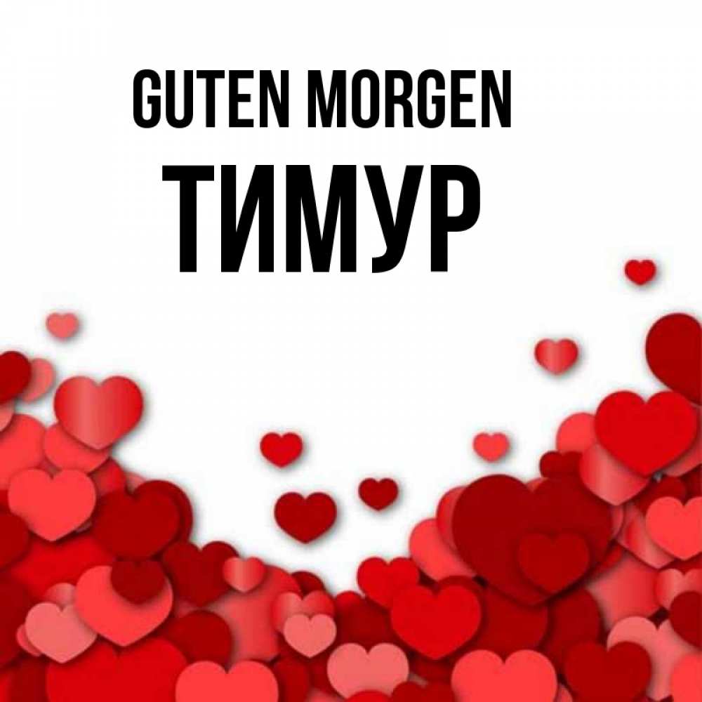 Открытка на каждый день с именем, Тимур Guten Morgen хорошего настроения Прикольная открытка с пожеланием онлайн скачать бесплатно 