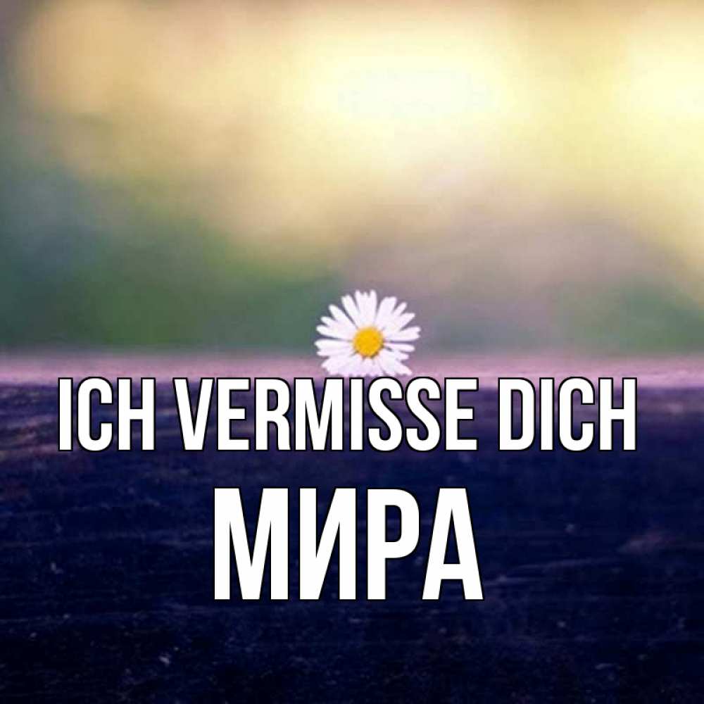 Открытка на каждый день с именем, Мира Ich vermisse dich приходи в гости Прикольная открытка с пожеланием онлайн скачать бесплатно 