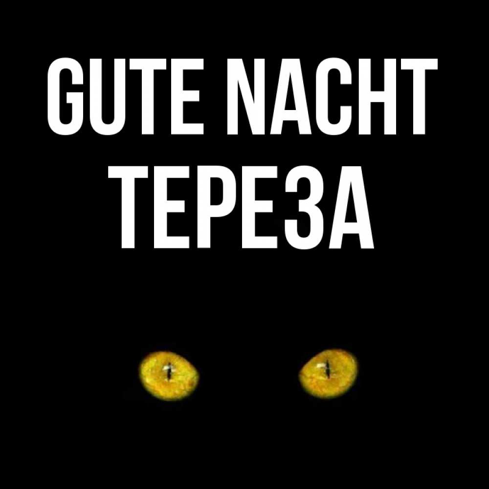 Открытка на каждый день с именем, Тереза Gute Nacht сладких снов бесстрашный мой дружочек Прикольная открытка с пожеланием онлайн скачать бесплатно 