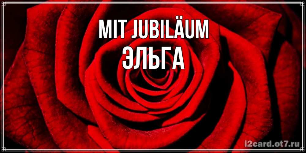 Открытка на каждый день с именем, Эльга Mit Jubiläum алая роза Прикольная открытка с пожеланием онлайн скачать бесплатно 