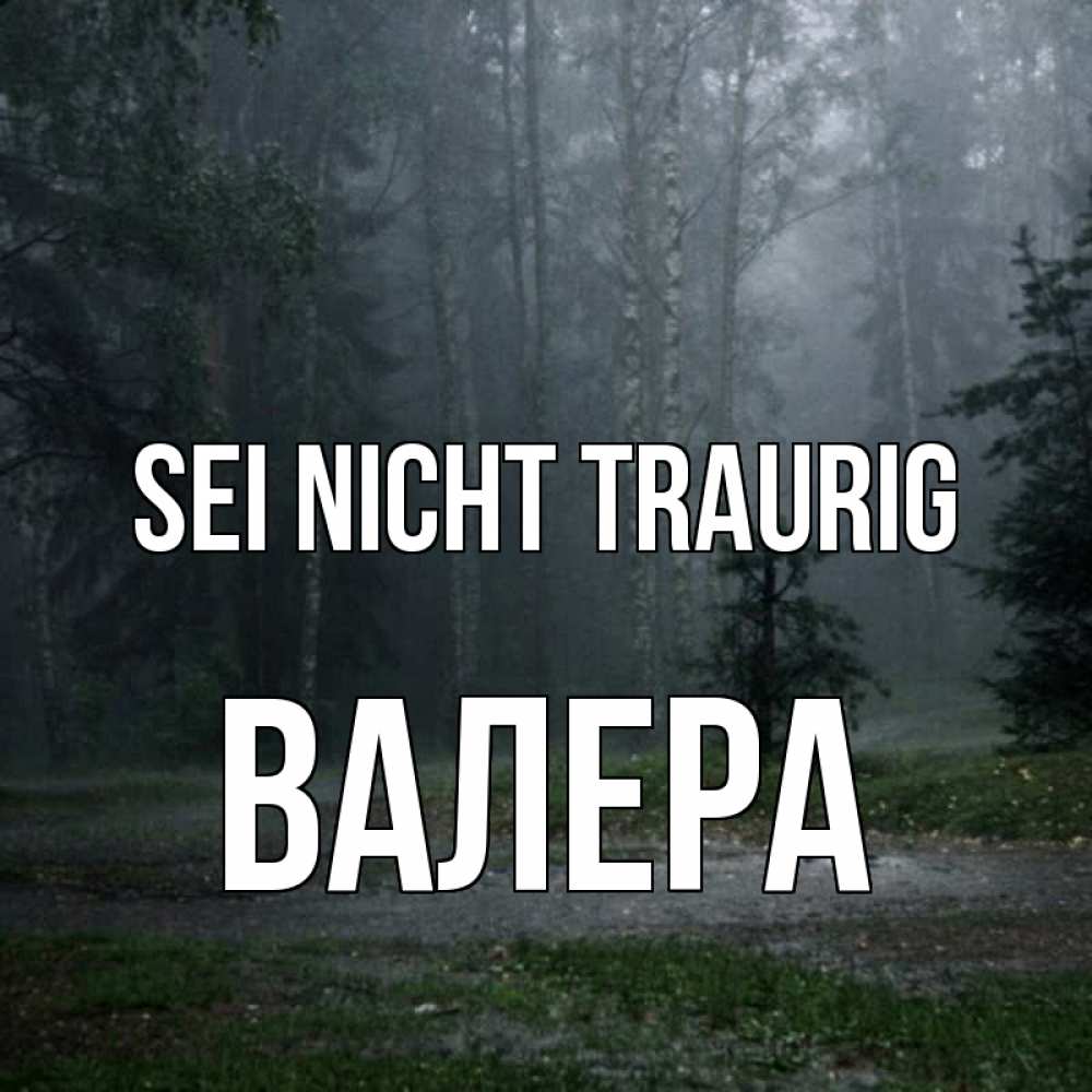 Открытка на каждый день с именем, Валера Sei nicht traurig осень Прикольная открытка с пожеланием онлайн скачать бесплатно 