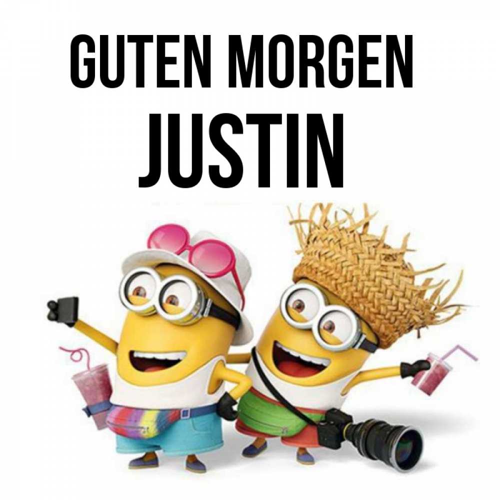 Открытка на каждый день с именем, Justin Guten Morgen карнавал Прикольная открытка с пожеланием онлайн скачать бесплатно 
