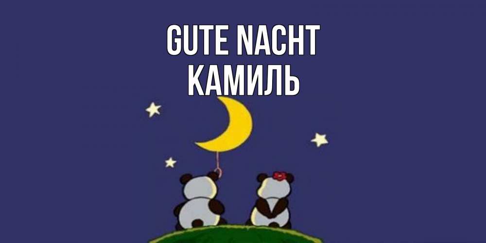 Открытка на каждый день с именем, Камиль Gute Nacht открытка с пожеланиями хорошо выспаться Прикольная открытка с пожеланием онлайн скачать бесплатно 