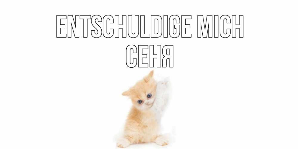 Открытка на каждый день с именем, Сеня Entschuldige mich кот Прикольная открытка с пожеланием онлайн скачать бесплатно 