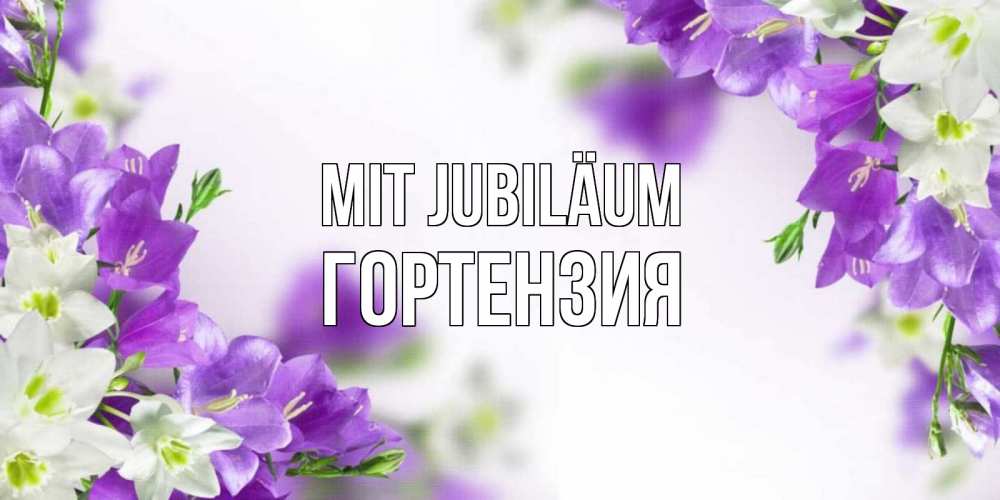 Открытка на каждый день с именем, Гортензия Mit Jubiläum открытка на день рождения с сиреневыми цветами Прикольная открытка с пожеланием онлайн скачать бесплатно 