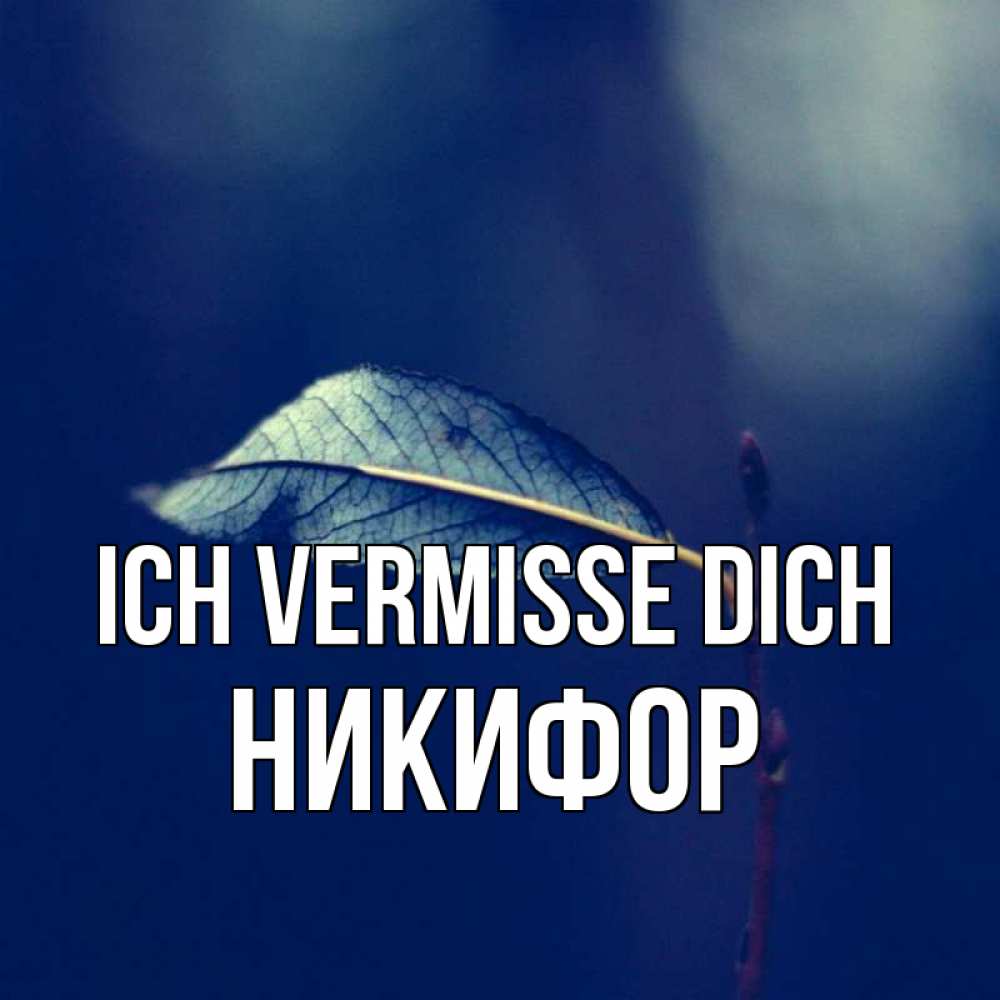 Открытка на каждый день с именем, Никифор Ich vermisse dich одна ветка 1 Прикольная открытка с пожеланием онлайн скачать бесплатно 