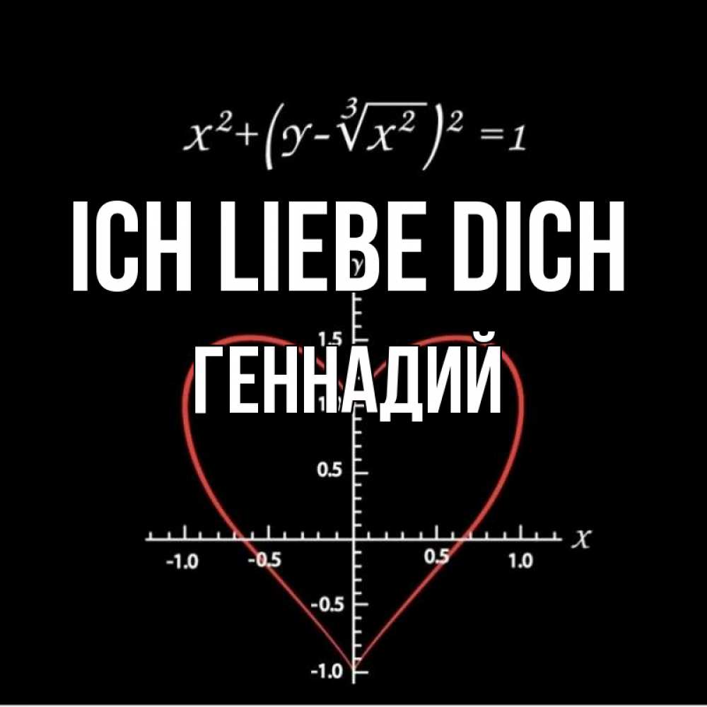 Открытка на каждый день с именем, Геннадий Ich liebe dich сердечная формула Прикольная открытка с пожеланием онлайн скачать бесплатно 
