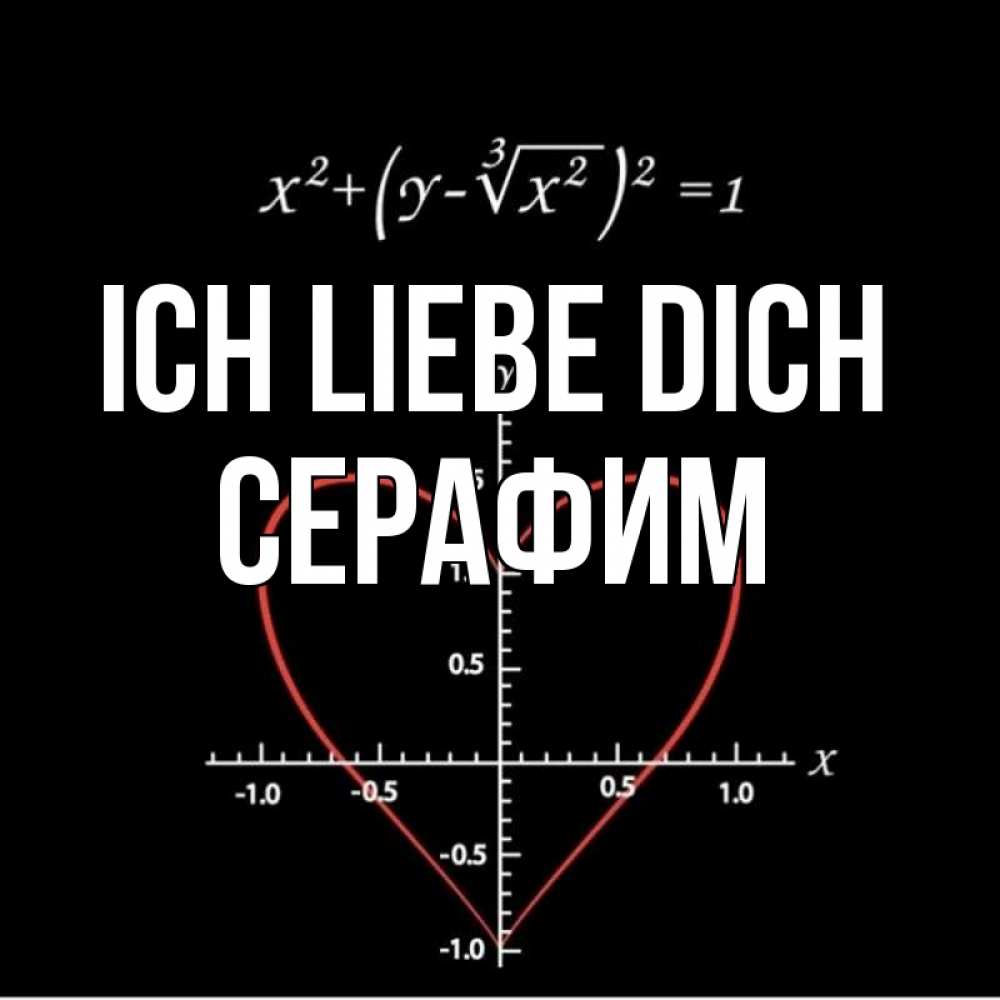 Открытка на каждый день с именем, Серафим Ich liebe dich сердечная формула Прикольная открытка с пожеланием онлайн скачать бесплатно 