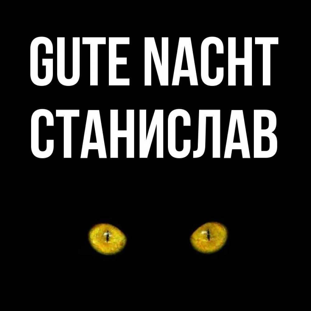 Открытка на каждый день с именем, Станислав Gute Nacht сладких снов бесстрашный мой дружочек Прикольная открытка с пожеланием онлайн скачать бесплатно 