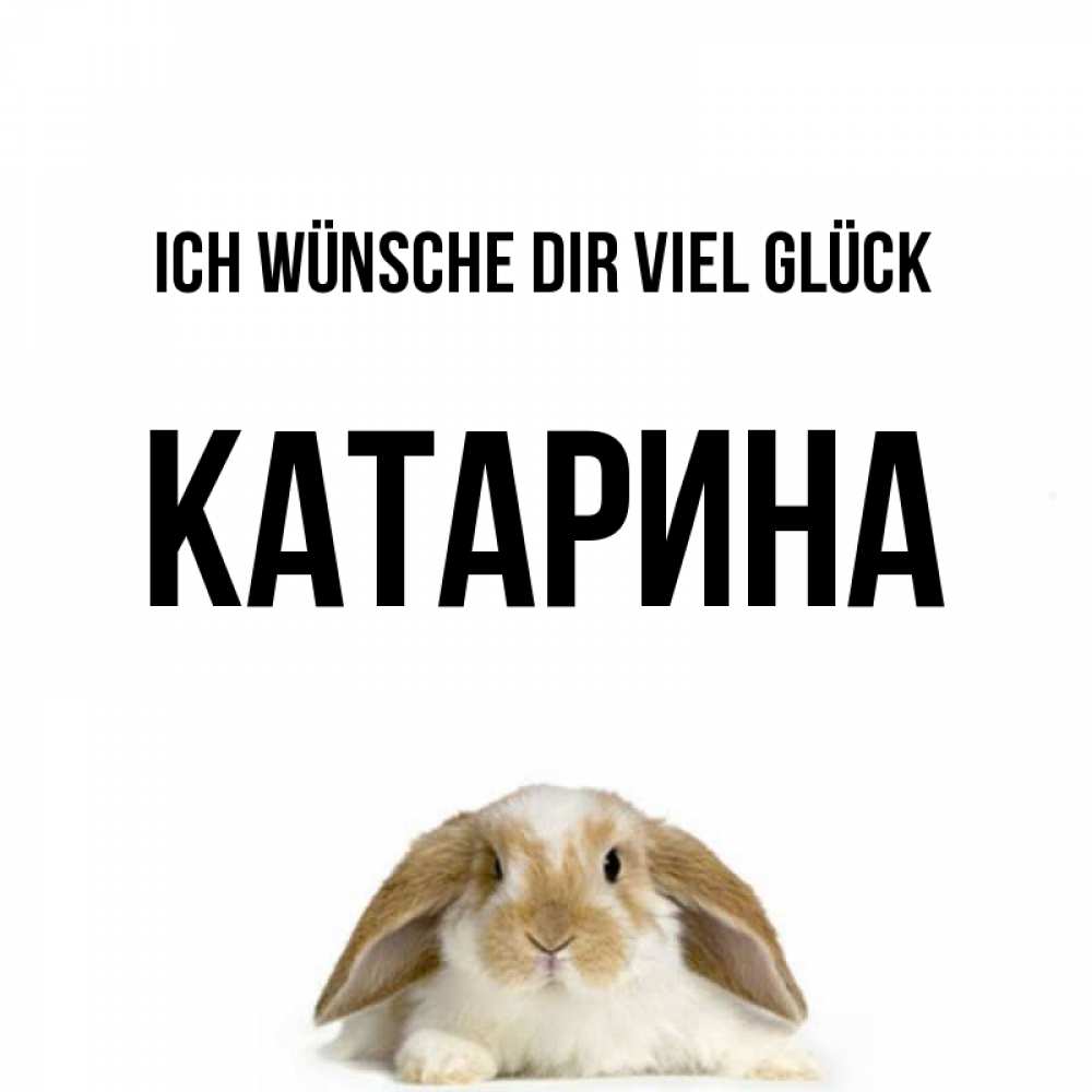 Открытка на каждый день с именем, Катарина Ich wünsche dir viel Glück открытки с произвольным текстом который можно вставить в открытку и создать ее самостоятельно бесплатно онлайн Прикольная открытка с пожеланием онлайн скачать бесплатно 