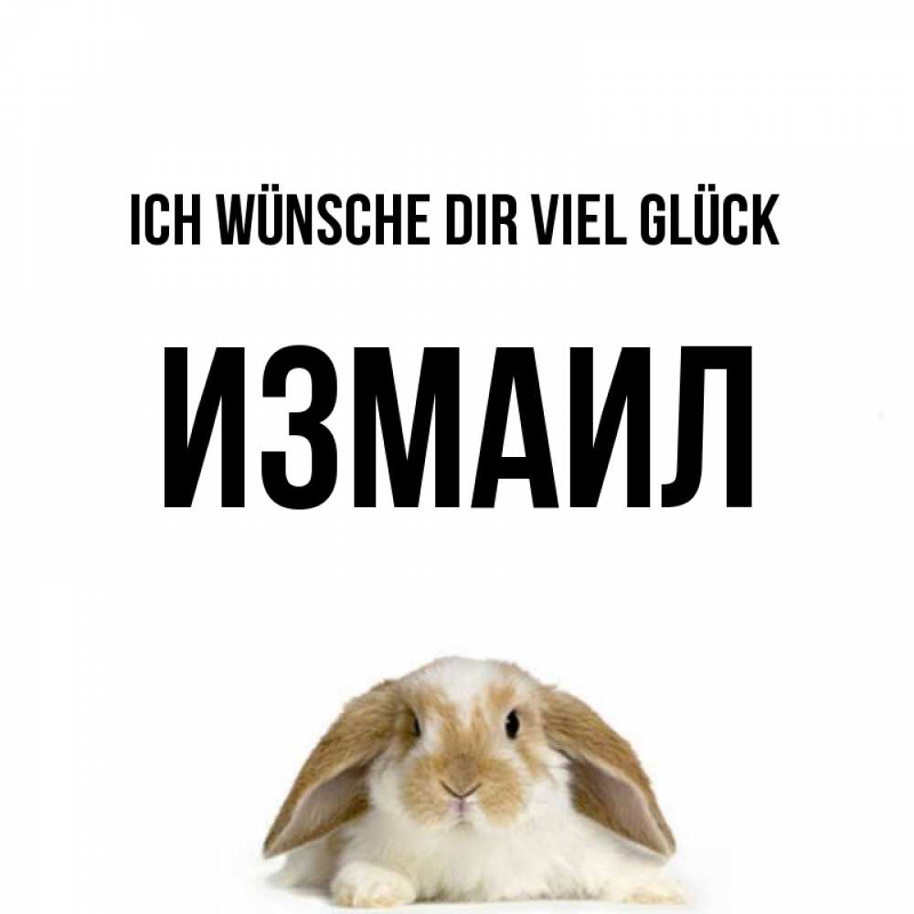 Открытка на каждый день с именем, Измаил Ich wünsche dir viel Glück открытки с произвольным текстом который можно вставить в открытку и создать ее самостоятельно бесплатно онлайн Прикольная открытка с пожеланием онлайн скачать бесплатно 
