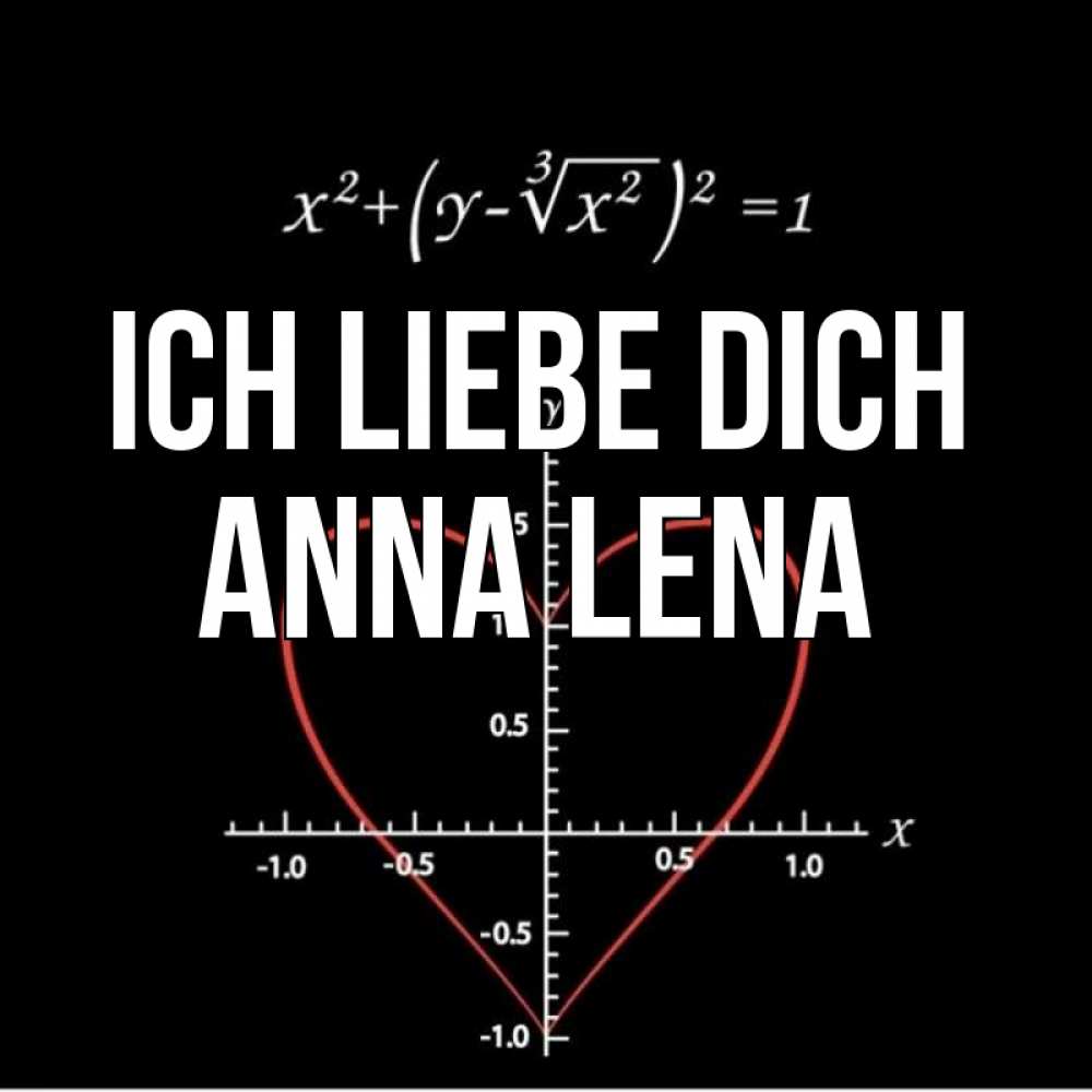 Открытка на каждый день с именем, Anna-Lena Ich liebe dich сердечная формула Прикольная открытка с пожеланием онлайн скачать бесплатно 