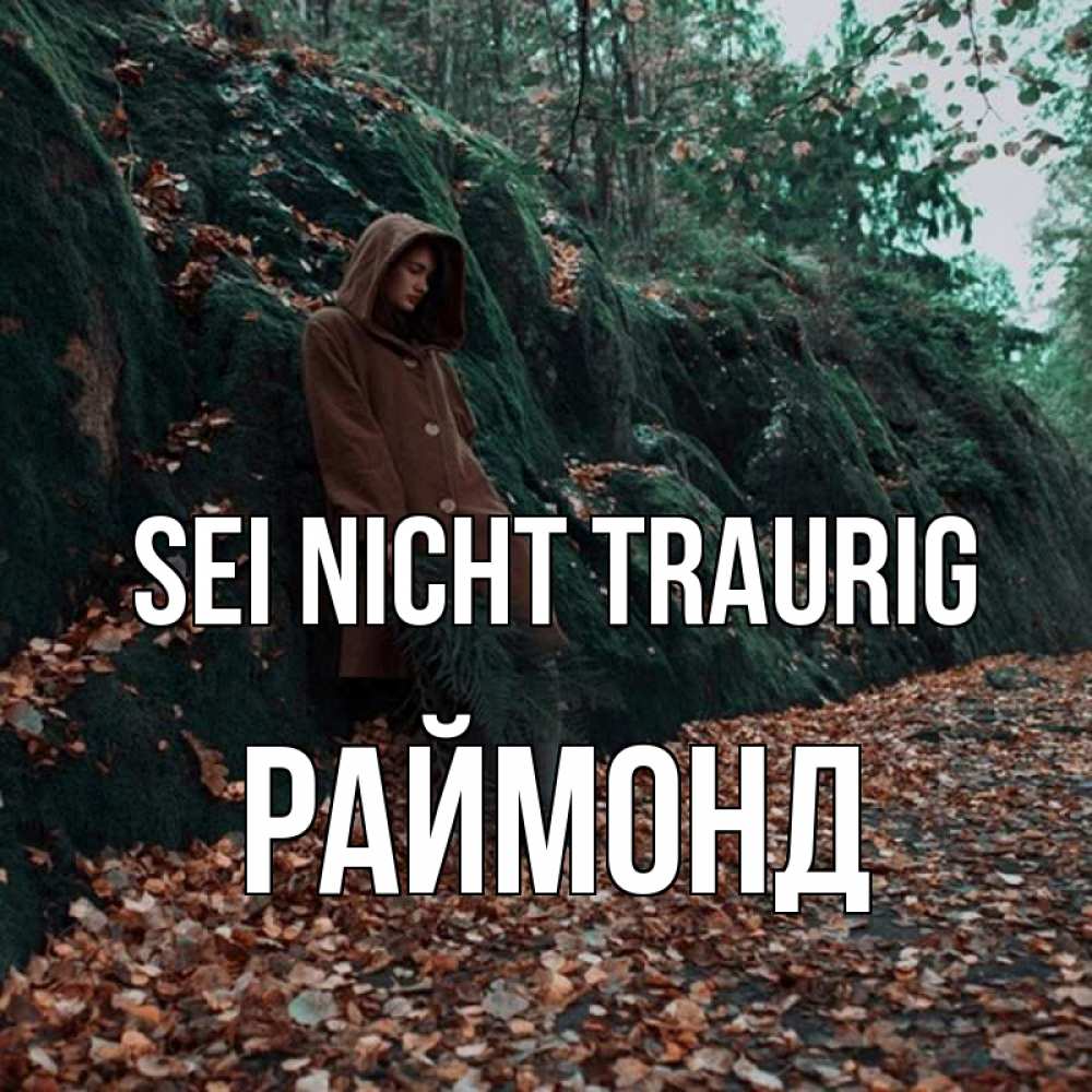 Открытка на каждый день с именем, Раймонд Sei nicht traurig осенний лес Прикольная открытка с пожеланием онлайн скачать бесплатно 