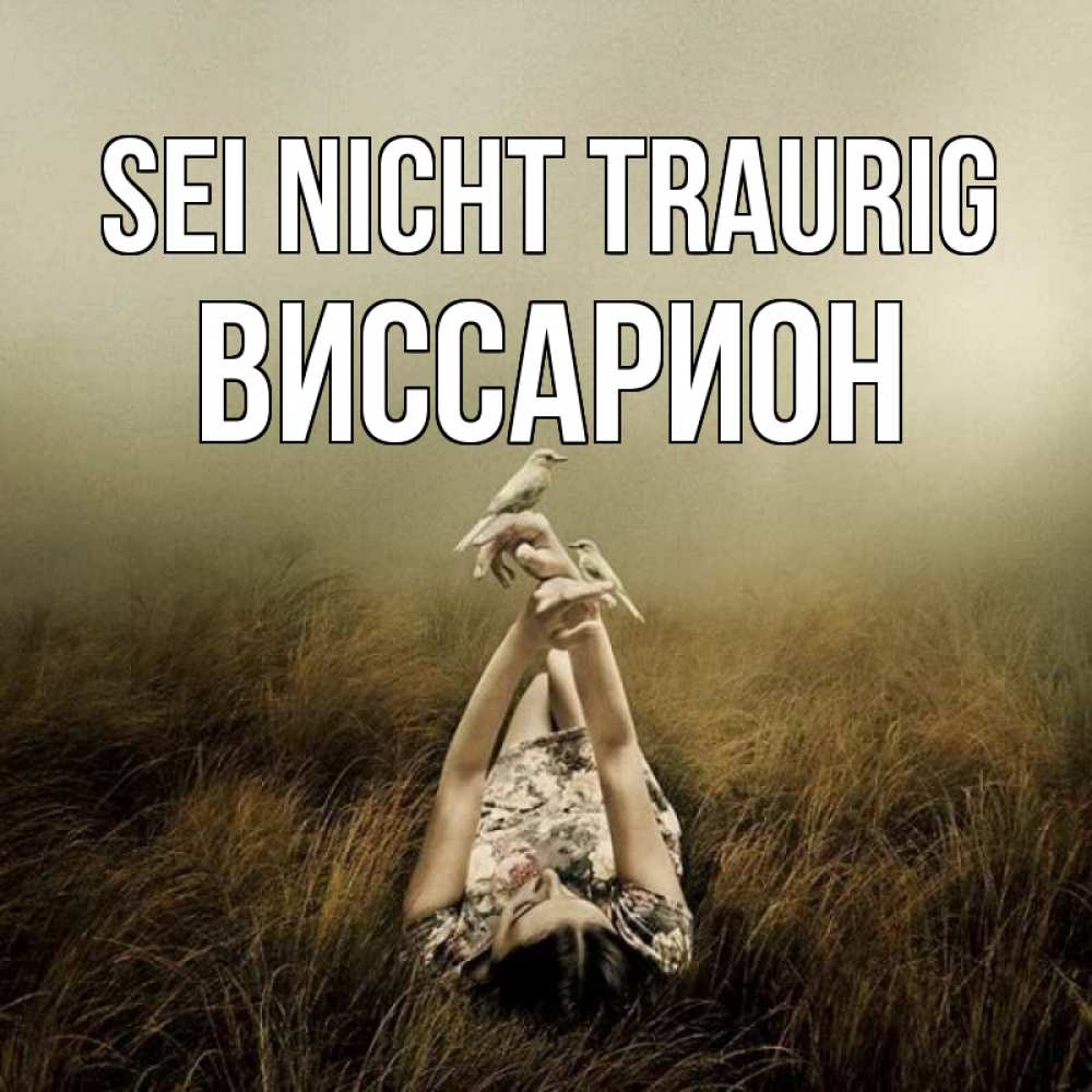 Открытка на каждый день с именем, Виссарион Sei nicht traurig поле и туман Прикольная открытка с пожеланием онлайн скачать бесплатно 