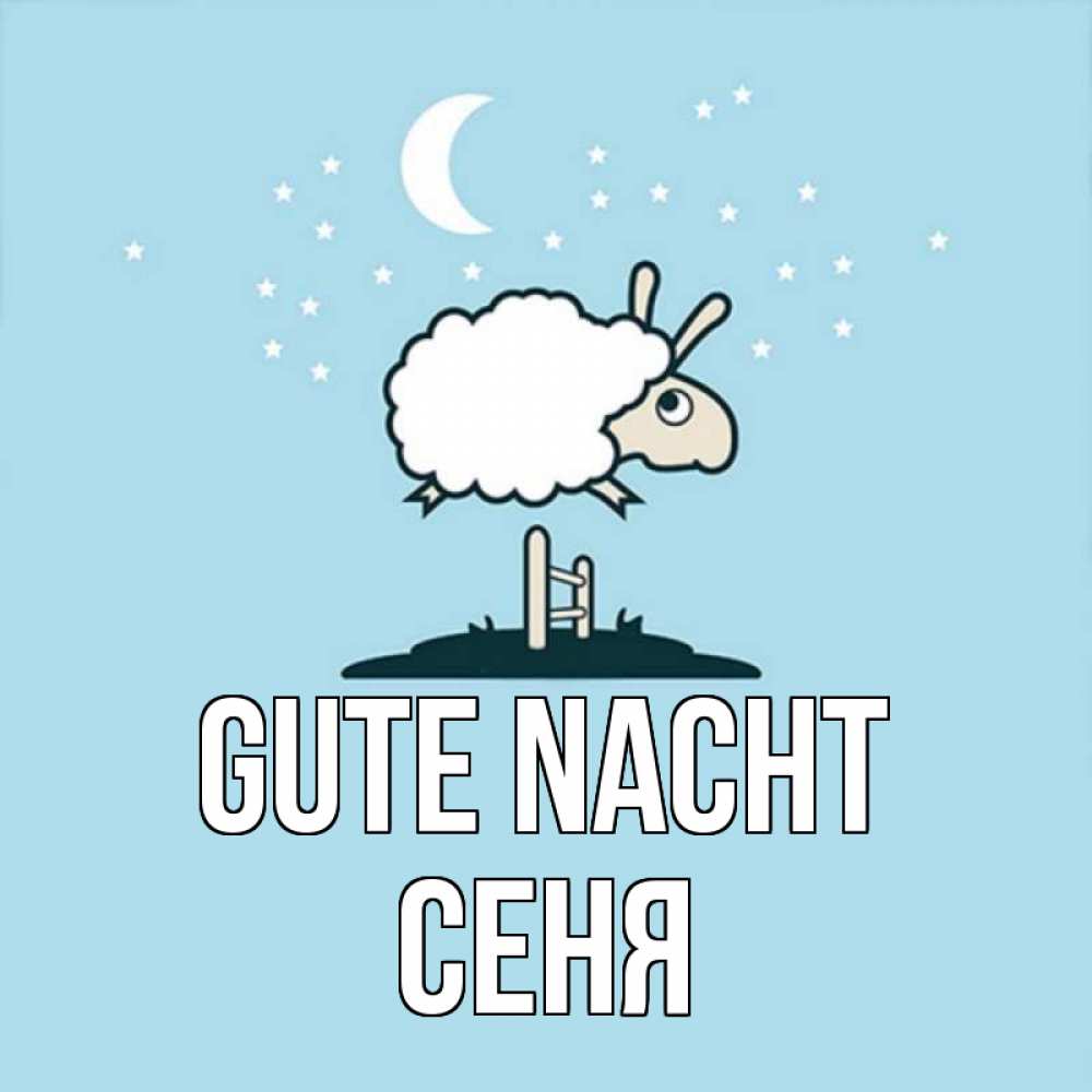 Открытка на каждый день с именем, Сеня Gute Nacht с животными сладких сноведений Прикольная открытка с пожеланием онлайн скачать бесплатно 