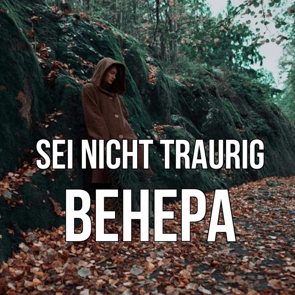 Открытка на каждый день с именем, Венера Sei nicht traurig осенний лес Прикольная открытка с пожеланием онлайн скачать бесплатно 