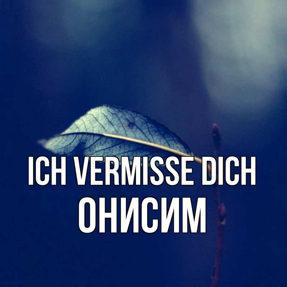 Открытка на каждый день с именем, Онисим Ich vermisse dich одна ветка 1 Прикольная открытка с пожеланием онлайн скачать бесплатно 
