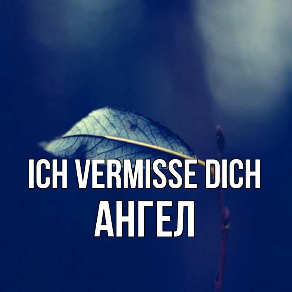 Открытка на каждый день с именем, Ангел Ich vermisse dich одна ветка 1 Прикольная открытка с пожеланием онлайн скачать бесплатно 