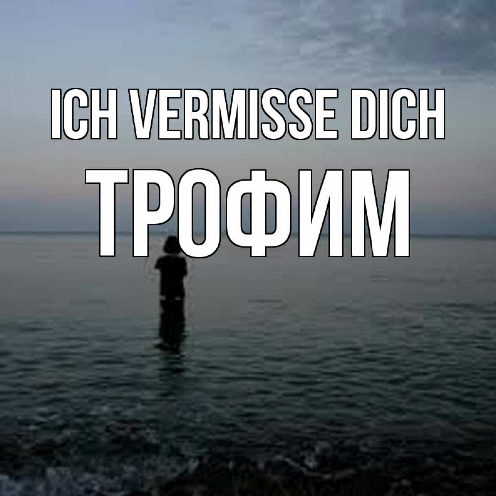 Открытка на каждый день с именем, Трофим Ich vermisse dich скука Прикольная открытка с пожеланием онлайн скачать бесплатно 