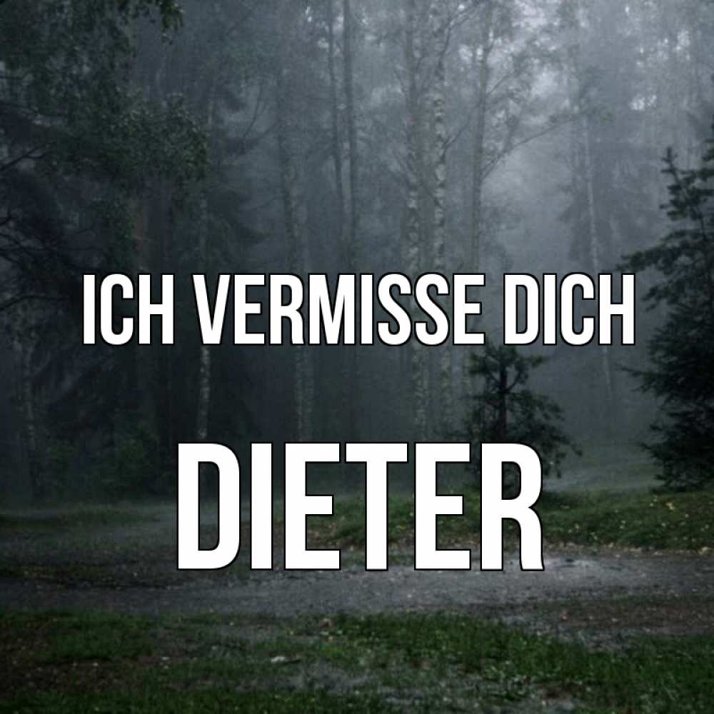 Открытка на каждый день с именем, Dieter Ich vermisse dich одна и плохо мне Прикольная открытка с пожеланием онлайн скачать бесплатно 
