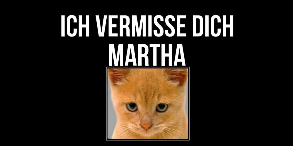 Открытка на каждый день с именем, Martha Ich vermisse dich открытки рыжий котенок скучает по тебе Прикольная открытка с пожеланием онлайн скачать бесплатно 