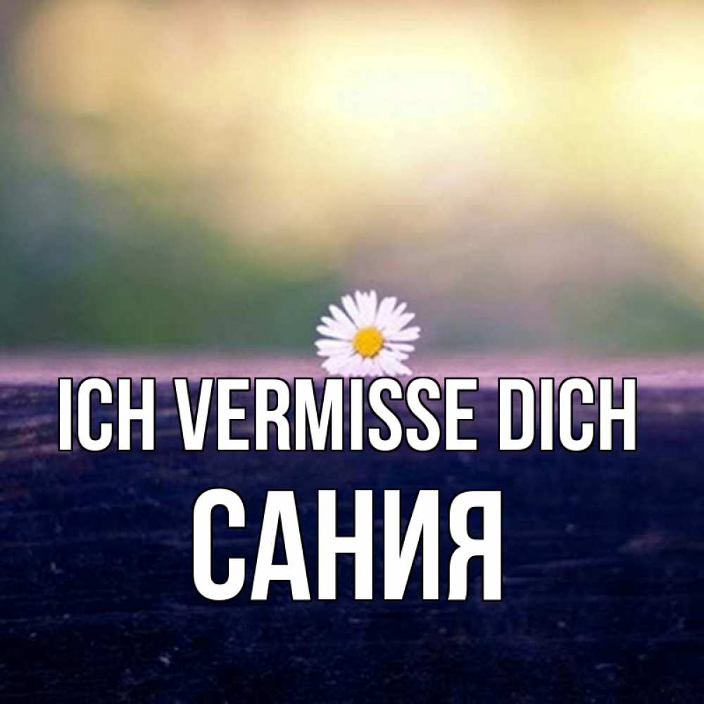 Открытка на каждый день с именем, Сания Ich vermisse dich приходи в гости Прикольная открытка с пожеланием онлайн скачать бесплатно 