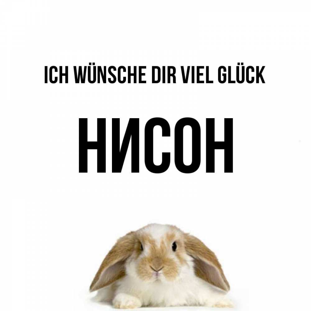 Открытка на каждый день с именем, Нисон Ich wünsche dir viel Glück открытки с произвольным текстом который можно вставить в открытку и создать ее самостоятельно бесплатно онлайн Прикольная открытка с пожеланием онлайн скачать бесплатно 