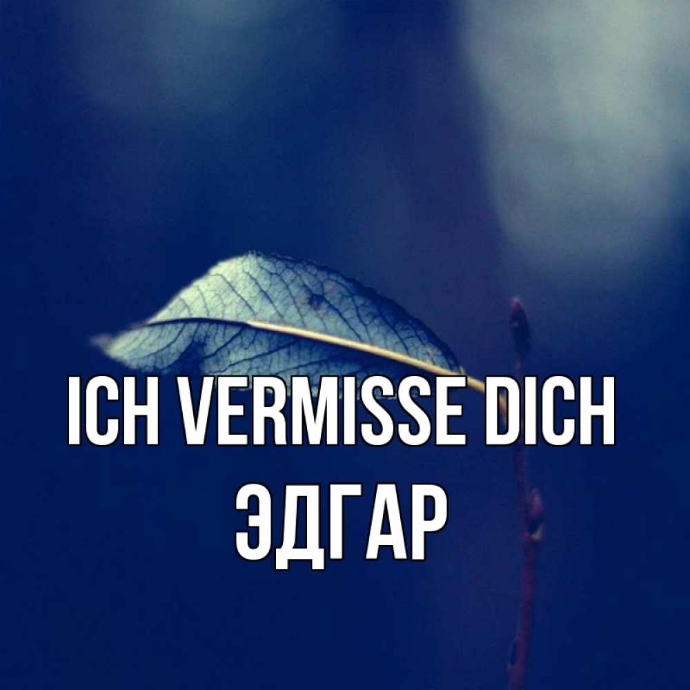 Открытка на каждый день с именем, Эдгар Ich vermisse dich одна ветка 1 Прикольная открытка с пожеланием онлайн скачать бесплатно 