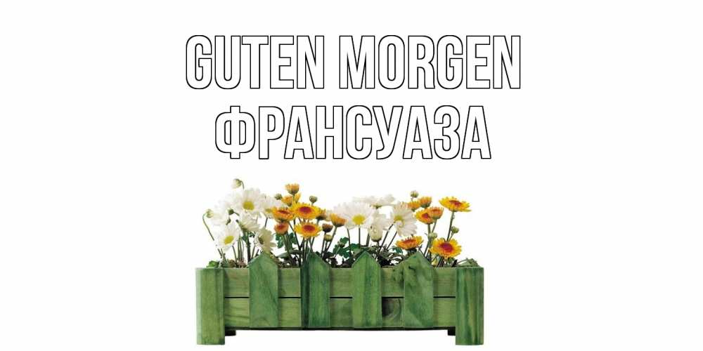 Открытка на каждый день с именем, Франсуаза Guten Morgen цветы Прикольная открытка с пожеланием онлайн скачать бесплатно 