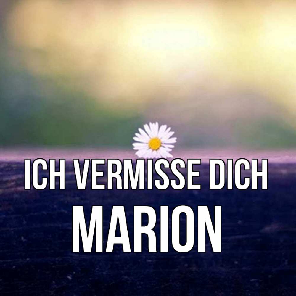 Открытка на каждый день с именем, Marion Ich vermisse dich приходи в гости Прикольная открытка с пожеланием онлайн скачать бесплатно 