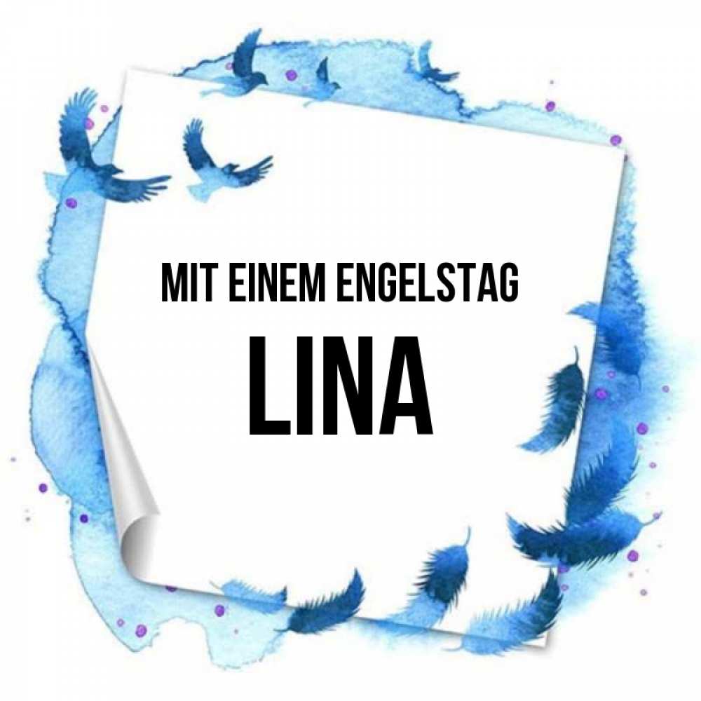 Картинка Mit einem Engelstag, Lina