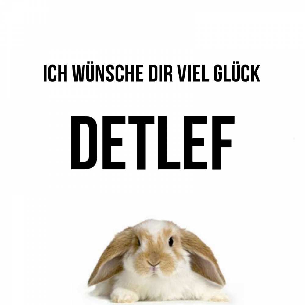 Открытка на каждый день с именем, Detlef Ich wünsche dir viel Glück открытки с произвольным текстом который можно вставить в открытку и создать ее самостоятельно бесплатно онлайн Прикольная открытка с пожеланием онлайн скачать бесплатно 