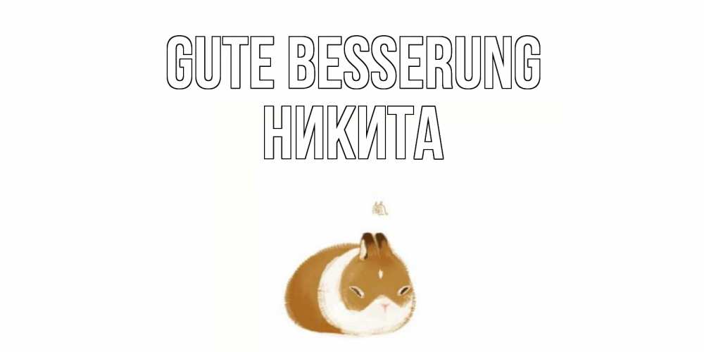 Открытка на каждый день с именем, Никита Gute Besserung морская свинка на открытке с пожеланиями не болеть Прикольная открытка с пожеланием онлайн скачать бесплатно 