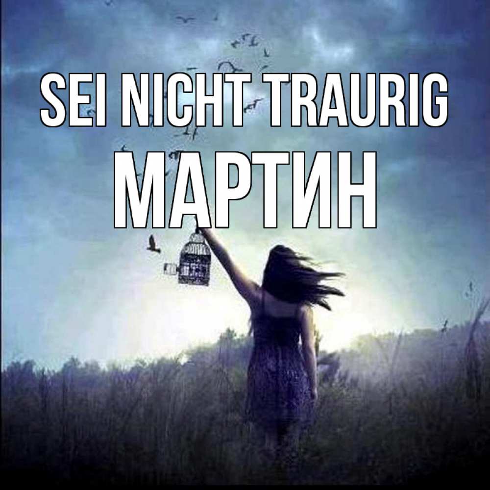 Открытка на каждый день с именем, Мартин Sei nicht traurig на волю Прикольная открытка с пожеланием онлайн скачать бесплатно 
