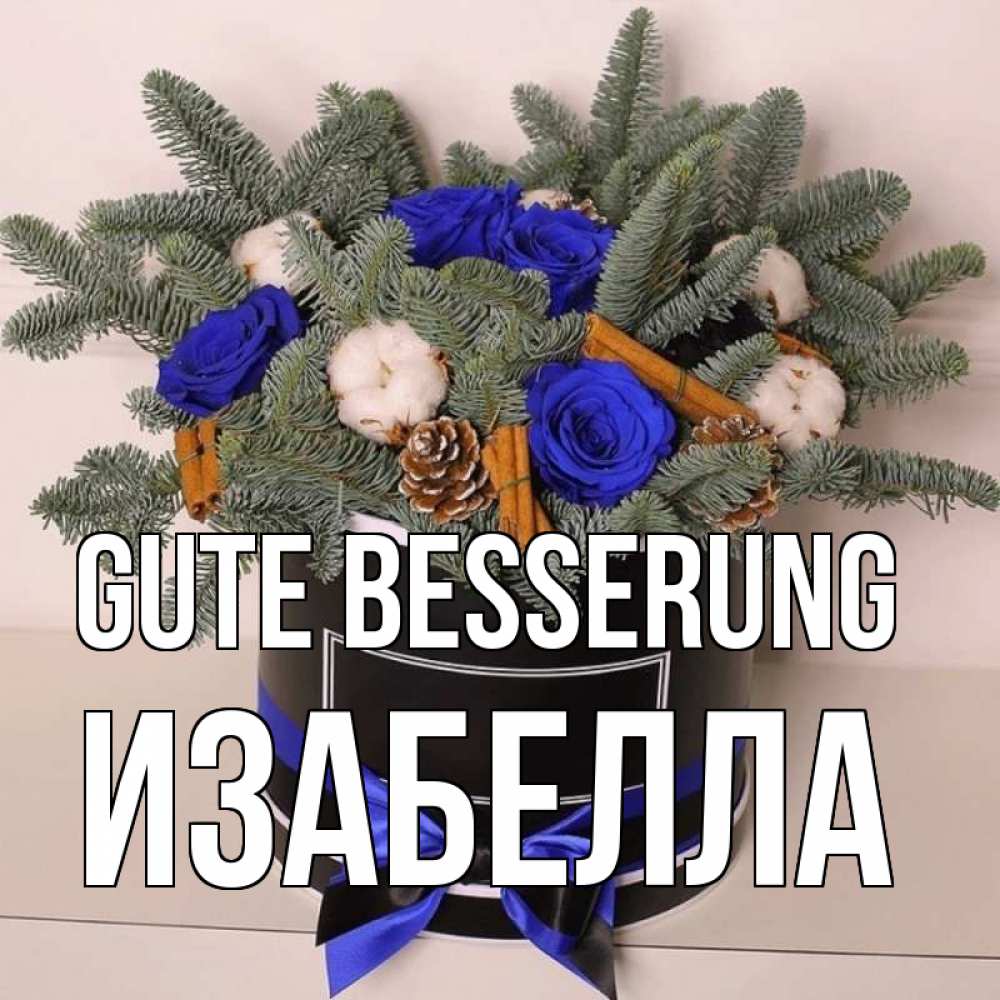 Открытка на каждый день с именем, Изабелла Gute Besserung короче кто то загрузил эти шишки Прикольная открытка с пожеланием онлайн скачать бесплатно 