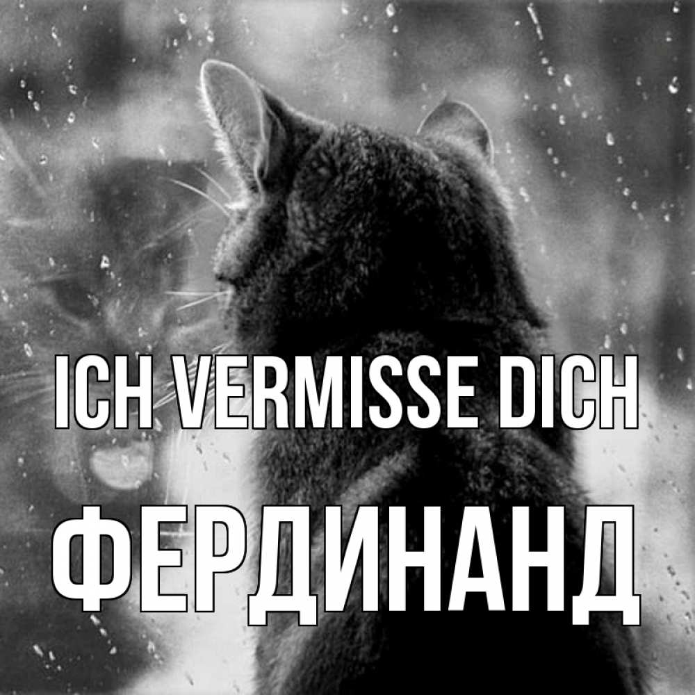 Открытка на каждый день с именем, Фердинанд Ich vermisse dich скорее ко мне приходи 1 Прикольная открытка с пожеланием онлайн скачать бесплатно 