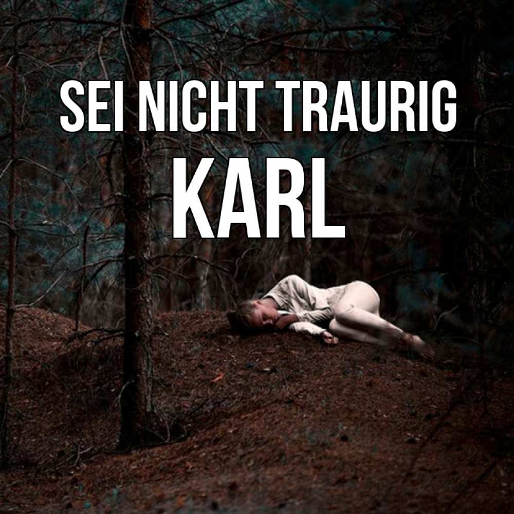 Открытка на каждый день с именем, Karl Sei nicht traurig лес Прикольная открытка с пожеланием онлайн скачать бесплатно 