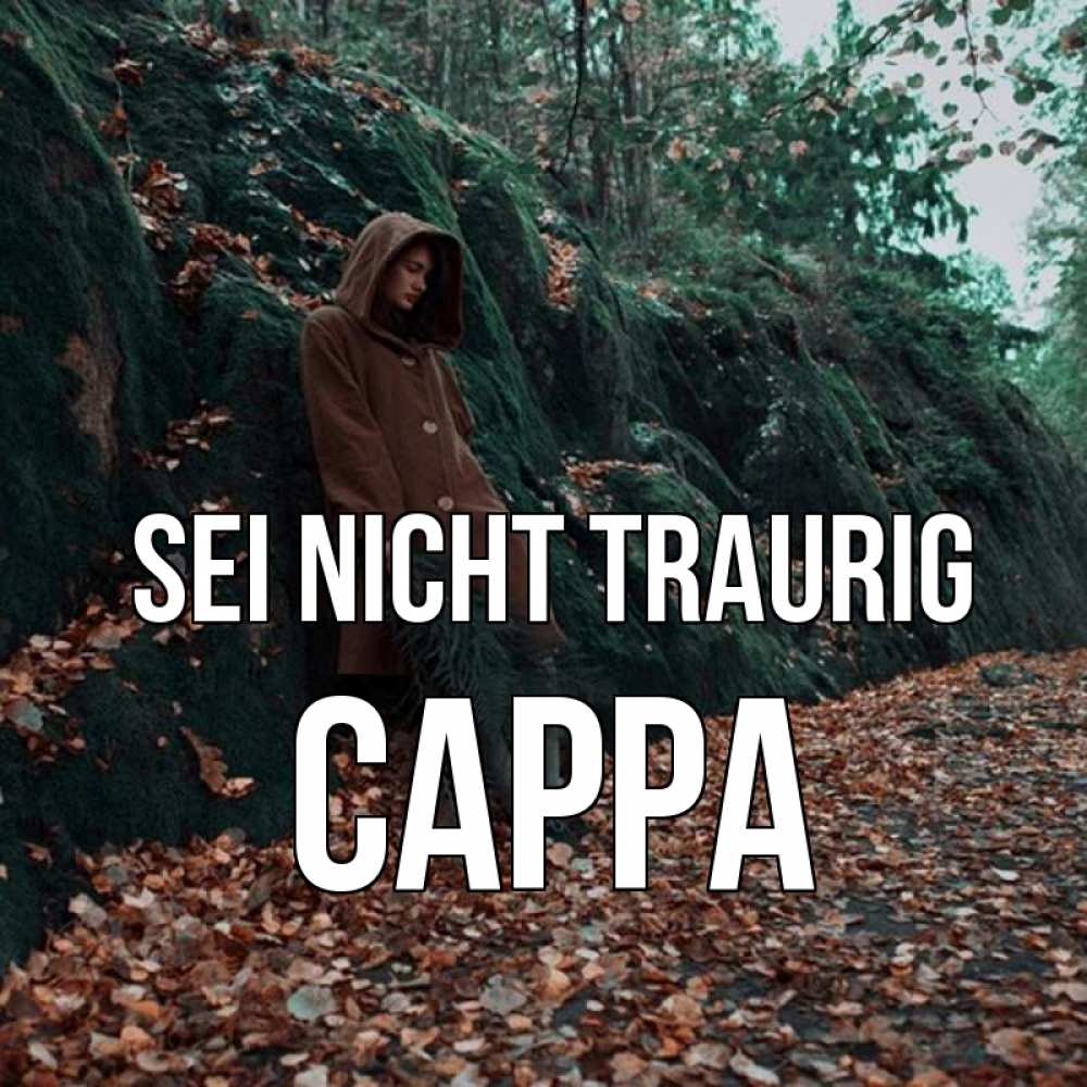 Открытка на каждый день с именем, Сарра Sei nicht traurig осенний лес Прикольная открытка с пожеланием онлайн скачать бесплатно 