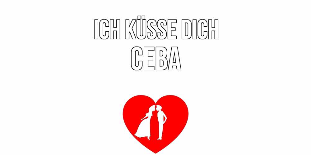 Открытка на каждый день с именем, Сева Ich küsse dich сердце Прикольная открытка с пожеланием онлайн скачать бесплатно 