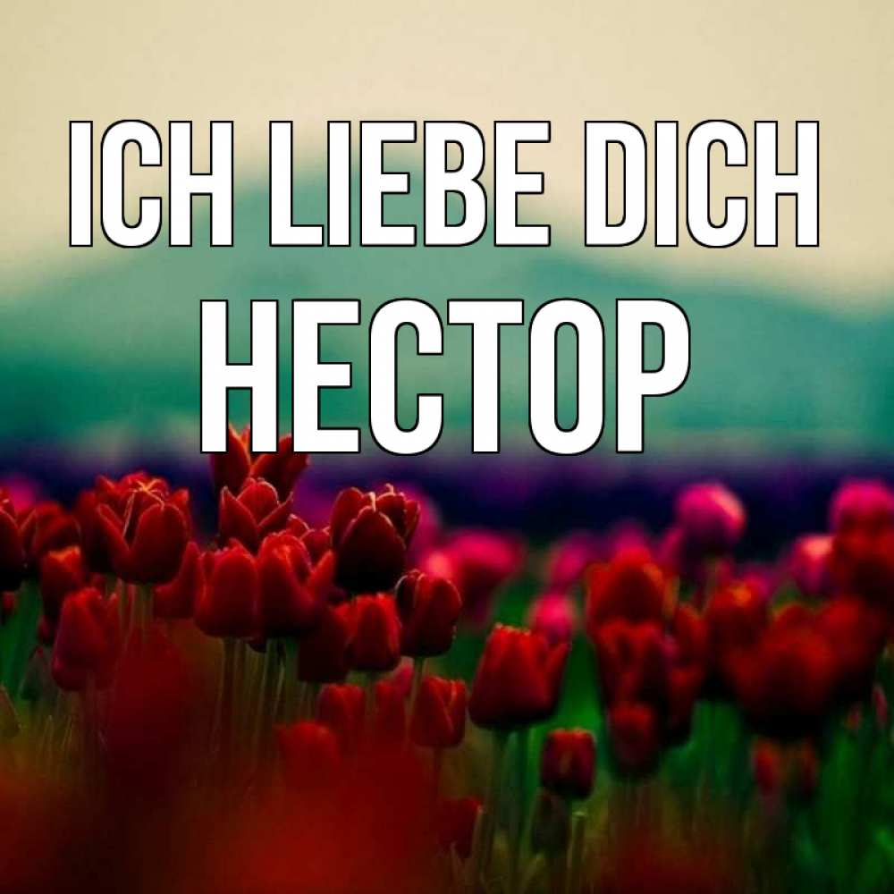 Открытка на каждый день с именем, Нестор Ich liebe dich тюльпаны 4 Прикольная открытка с пожеланием онлайн скачать бесплатно 